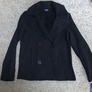 Chaps Woman Blue Cotton Double Breasted Pea Coat size S